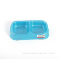 Double Plastic Bowls Puppy Food Cups Dog Bowl